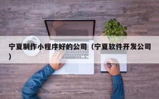 长宁宁夏制作小程序好的公司（宁夏软件开发公司）
